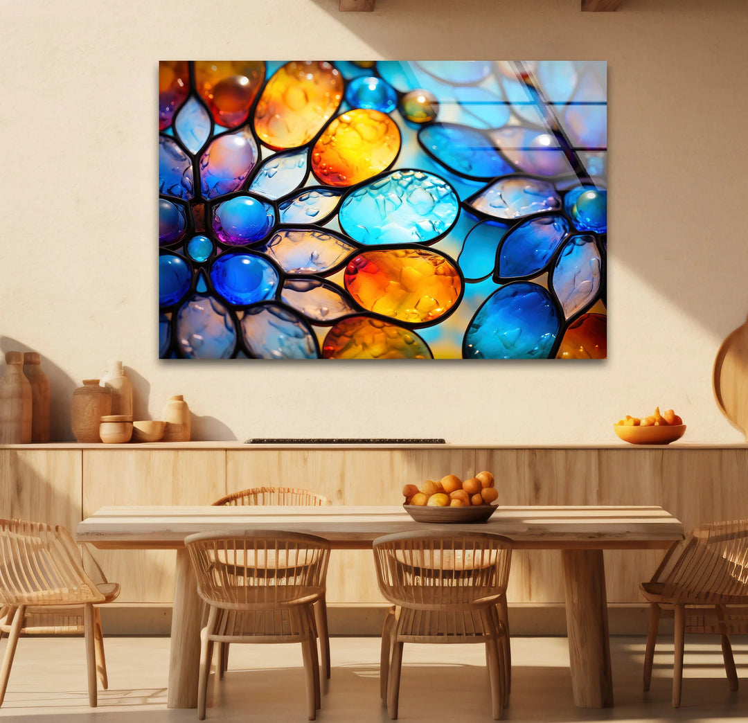 Colorful Bubble Glass Wall Art – Vibrant Stained Texture Print Decor - MyPhotoStation