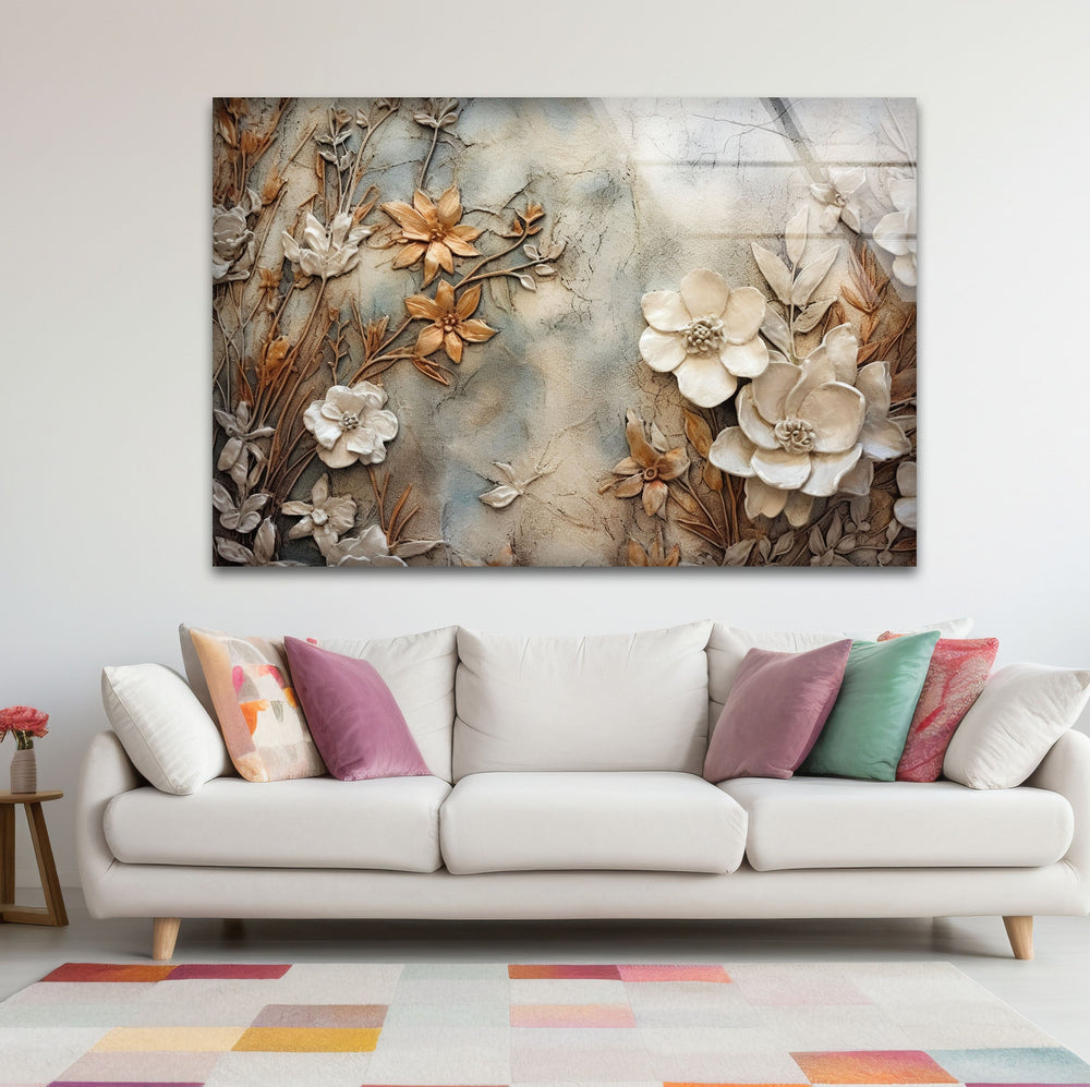 Autumn Flower Art Glass Wall Art stained glass wall art, stained glass wall decor
