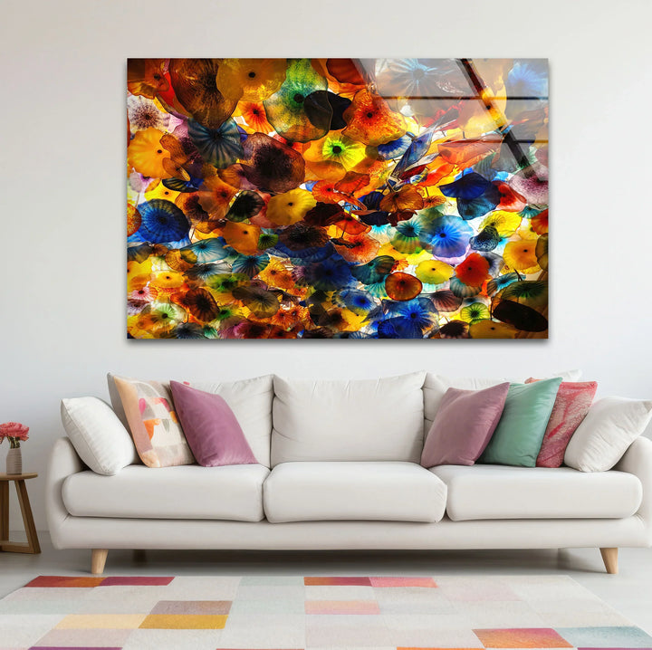 Color Explosion Wall Art – Abstract Multicolor Glass Print Inspired by Blown Glass Art - MyPhotoStation