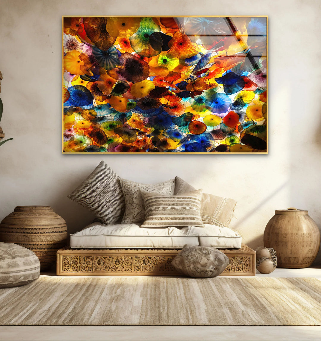 Color Explosion Wall Art – Abstract Multicolor Glass Print Inspired by Blown Glass Art - MyPhotoStation