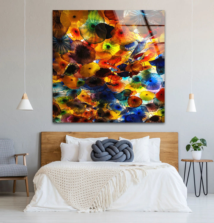Color Explosion Wall Art – Abstract Multicolor Glass Print Inspired by Blown Glass Art - MyPhotoStation