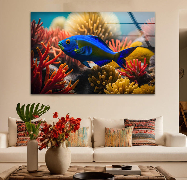 Tropical Fish Glass Wall Art glass wall decor, glass wall art decor
