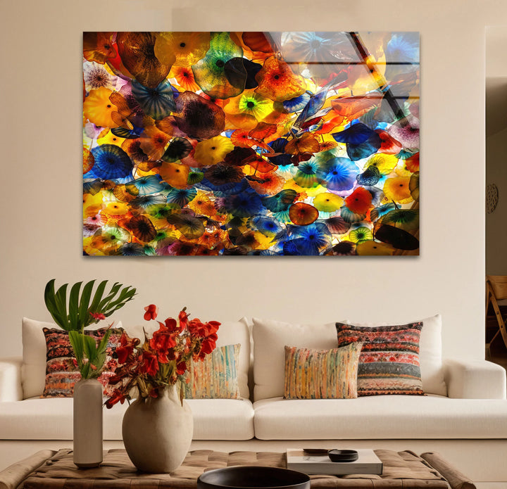 Color Explosion Wall Art – Abstract Multicolor Glass Print Inspired by Blown Glass Art - MyPhotoStation