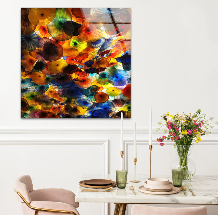 Color Explosion Wall Art – Abstract Multicolor Glass Print Inspired by Blown Glass Art - MyPhotoStation