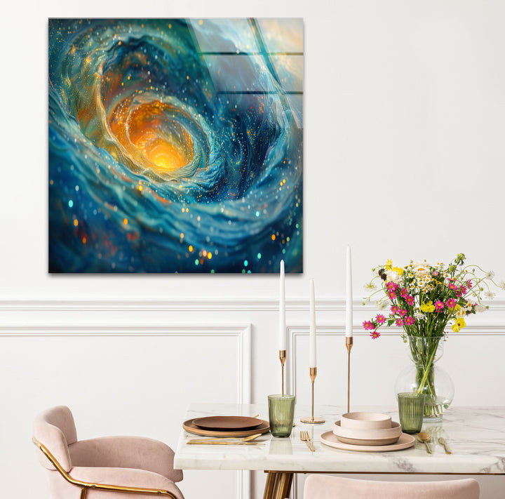 Stunning Abstract Glass Artwork Panels