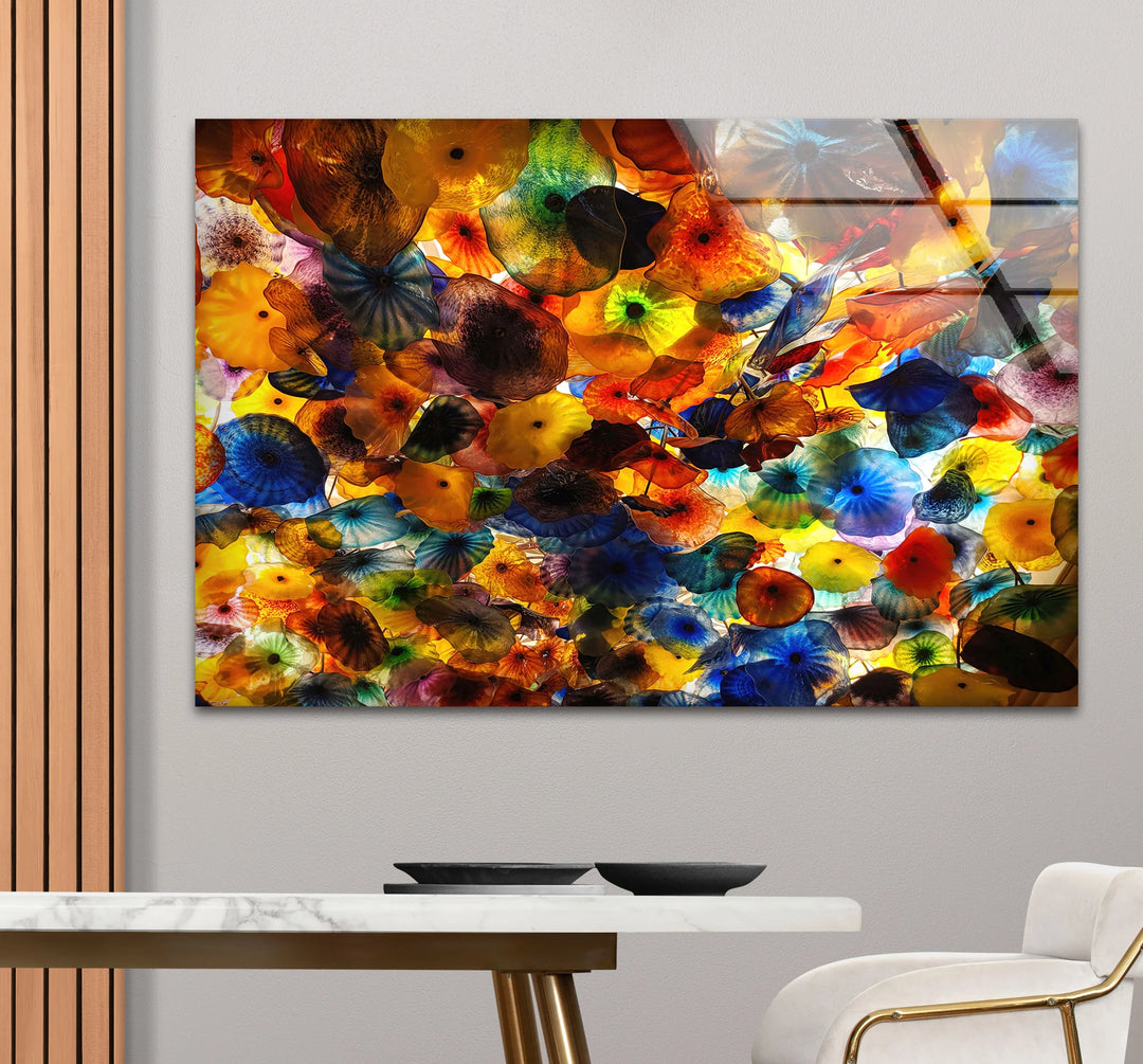 Color Explosion Wall Art – Abstract Multicolor Glass Print Inspired by Blown Glass Art - MyPhotoStation