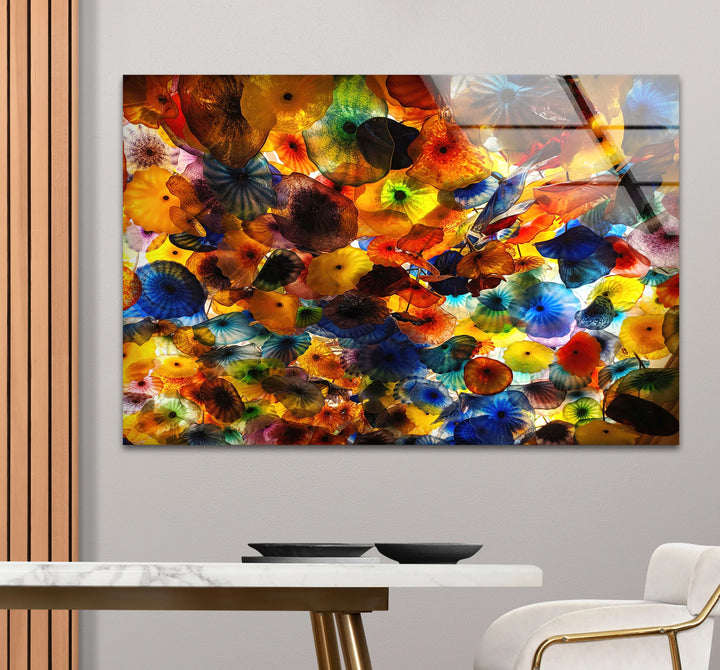 Color Explosion Wall Art – Abstract Multicolor Glass Print Inspired by Blown Glass Art - MyPhotoStation