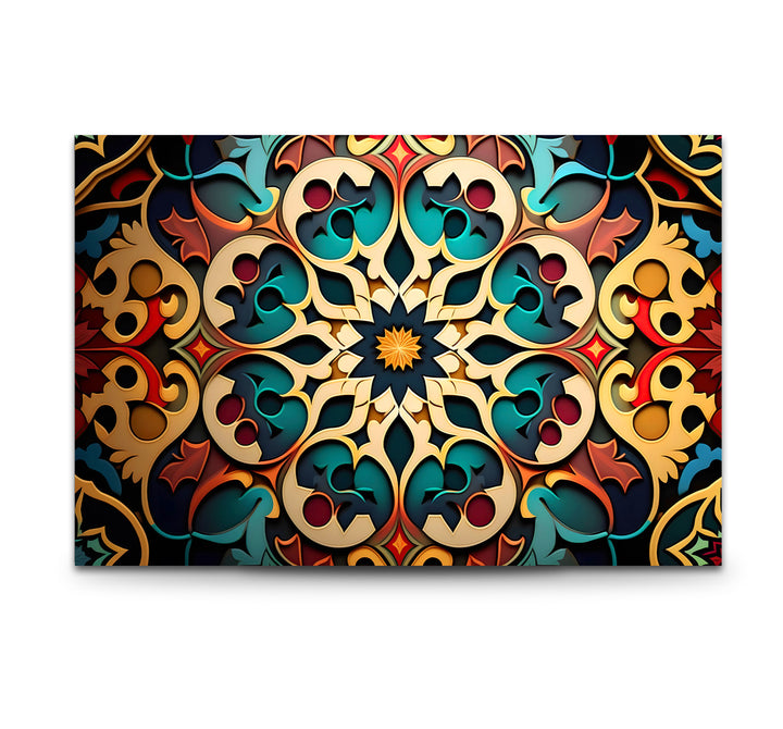 Filigrane Mandala-Wandkunst aus Glas – Luxuriöses geometrisches Design