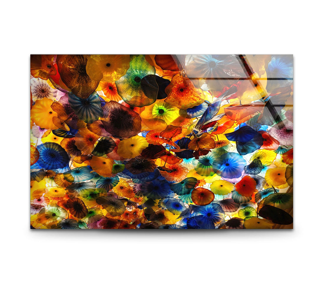 Color Explosion Wall Art – Abstract Multicolor Glass Print Inspired by Blown Glass Art - MyPhotoStation