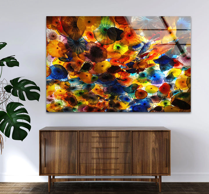 Color Explosion Wall Art – Abstract Multicolor Glass Print Inspired by Blown Glass Art - MyPhotoStation