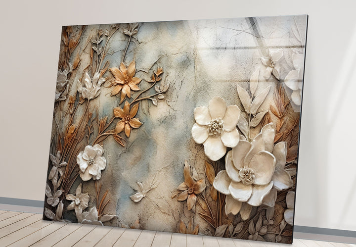 Autumn Flower Art Glass Wall Art Glass Printing Wall Art, Print photos on glass
