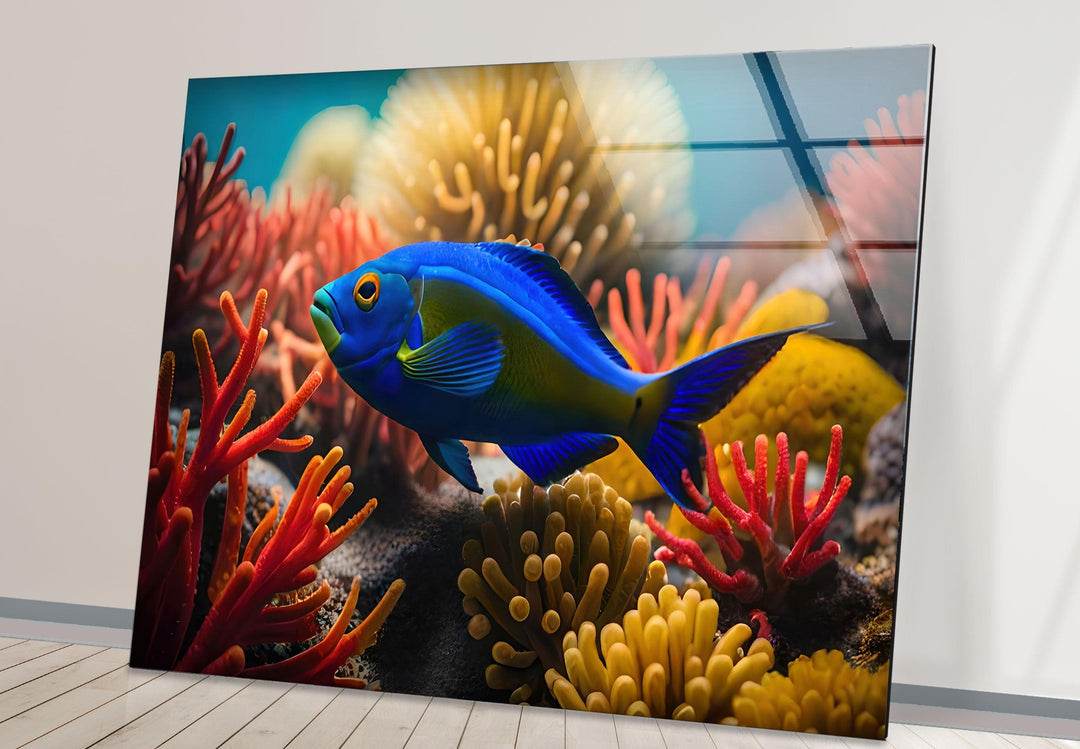 Tropical Fish Glass Wall Art glass pictures for Wall, glass prints wall art