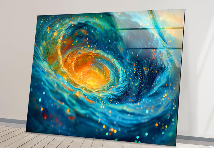 Abstract Wall Art Printed on Glass