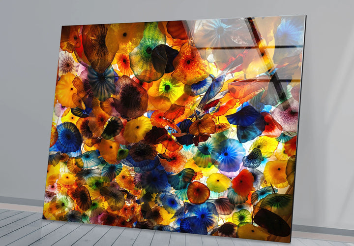 Color Explosion Wall Art – Abstract Multicolor Glass Print Inspired by Blown Glass Art - MyPhotoStation
