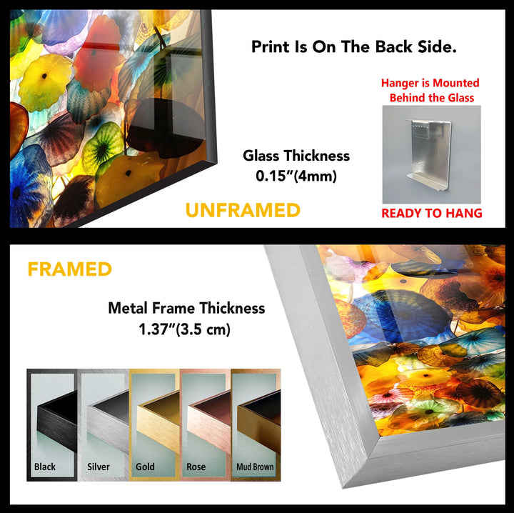 Color Explosion Wall Art – Abstract Multicolor Glass Print Inspired by Blown Glass Art - MyPhotoStation