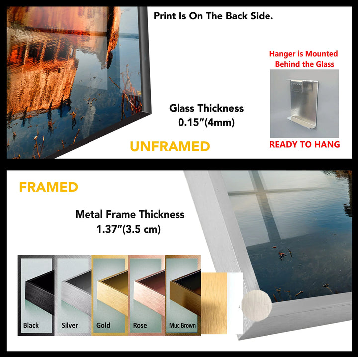 Rustic Abandoned Boat Glass Wall Art – Reflections of Time Nautical Print - MyPhotoStation