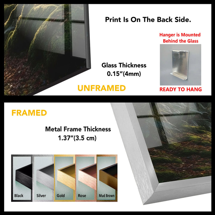 Misty Forest Path Wall Art – Enchanted Nature Glass Print for Tranquil Decor - MyPhotoStation