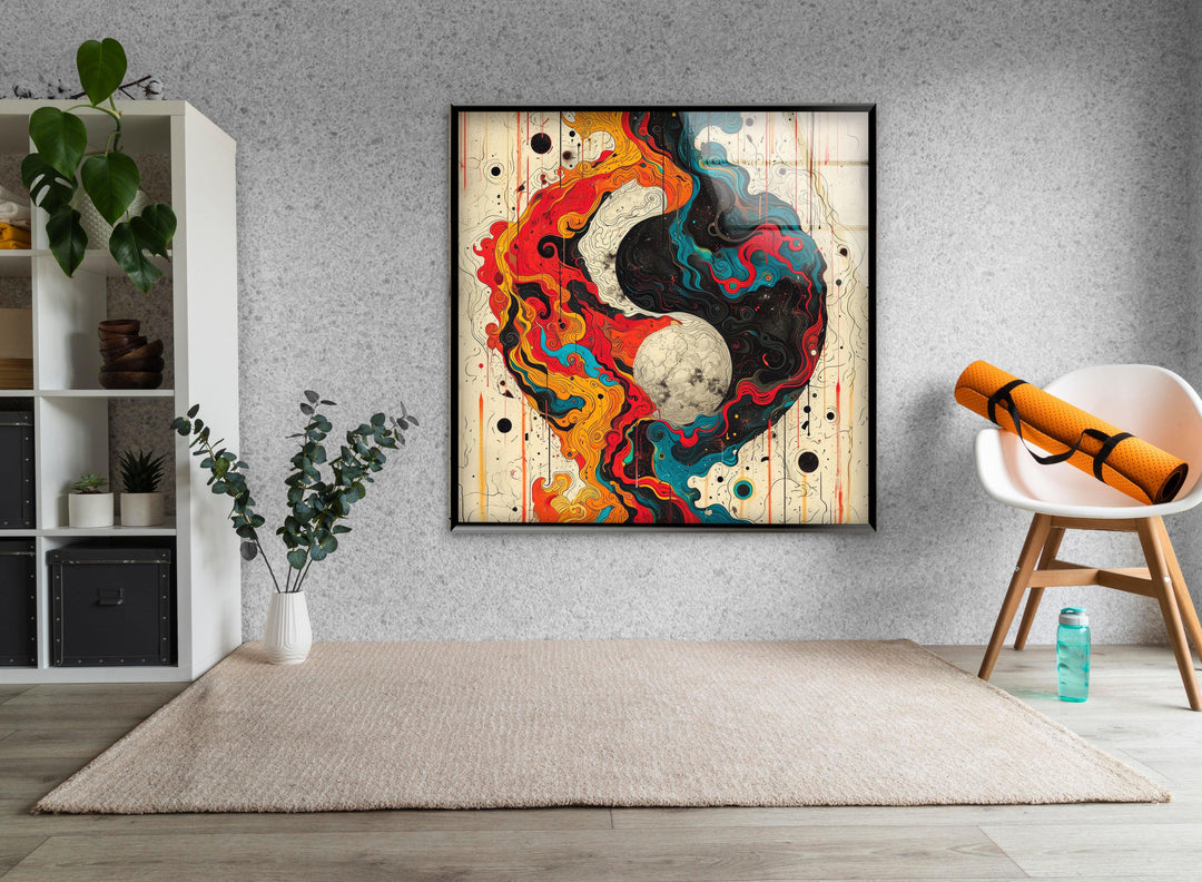Yin Yang Painting Cool Wall Art & Glass Printing