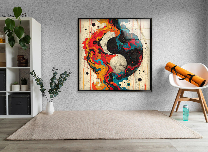 Yin Yang Painting Cool Wall Art & Glass Printing