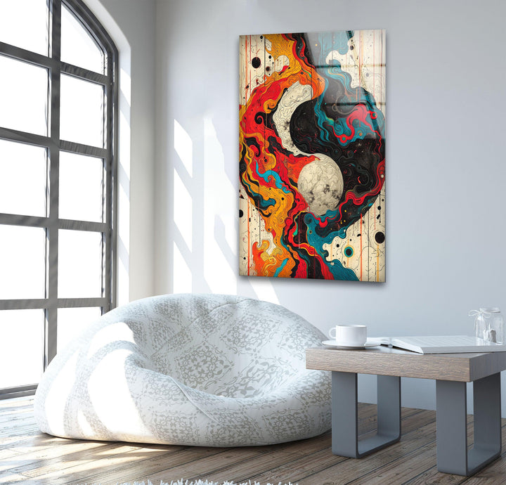 Yin Yang Painting Cool Art Prints & Glass Wall Pictures