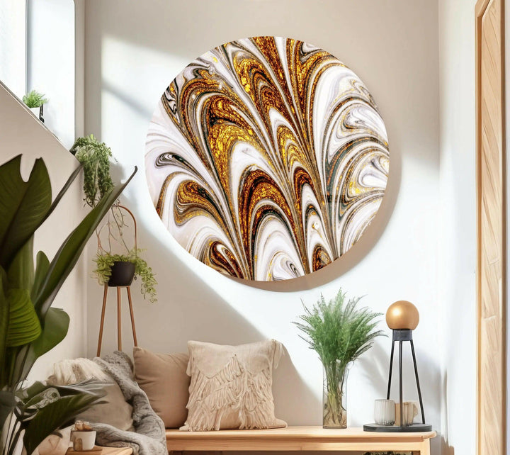 Golden Glass Art & Cool Wall Decor