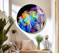 Abstract Woman Face Tempered Glass Wall Art