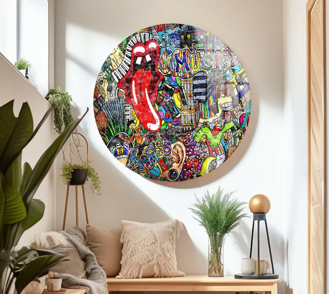 Street Art Bunte Glaswandkunst