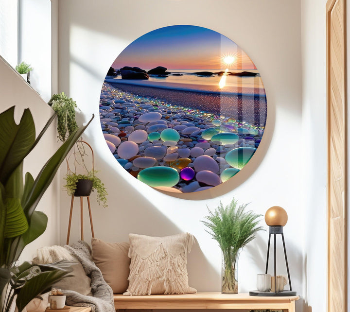 Colorful Transparent Stones Cool Wall Decor & Glass Print Art
