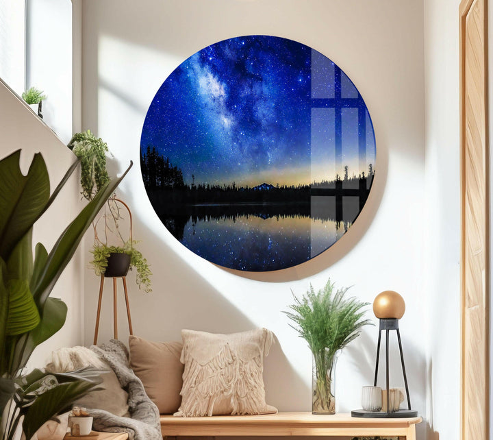 The Beauty of the Galaxy – A Stunning Night Sky Glass Print
