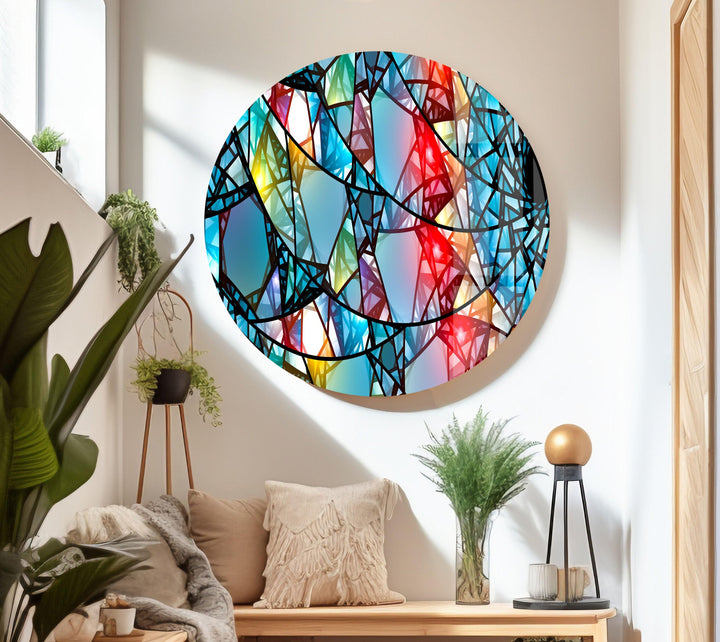 Colorful Mosaic Art Glass Wall Art Glass Printing Wall Art, Print photos on glass