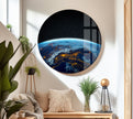 Space Galaxy Tempered Glass Wall Art