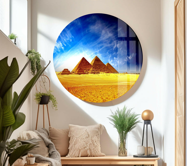 High-definition pyramid art showcasing the intricate details of the Giza pyramids.
