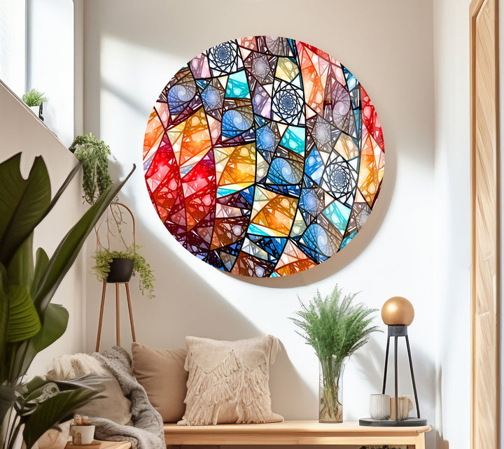 Colors with Fractal Art Glass Wall Art large glass photo prints, glass wall photos