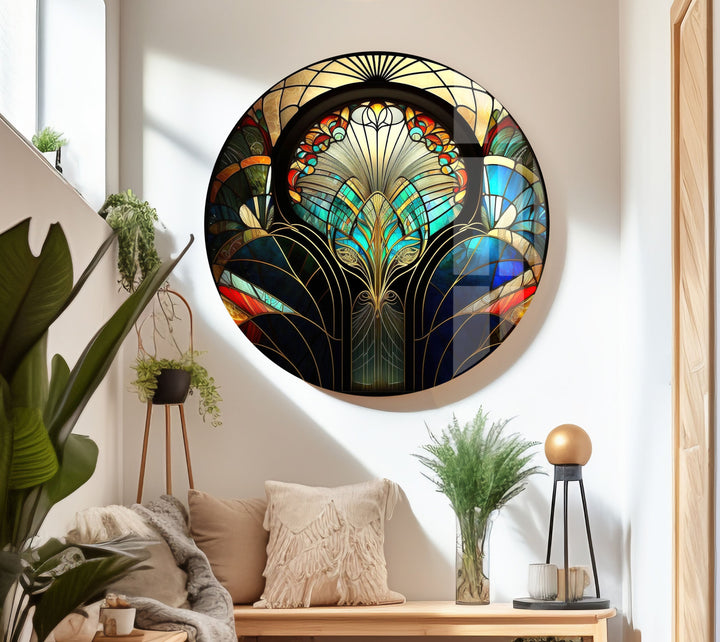 Flower Design Stained Glass Wall Art custom glass pictures, glass art prints