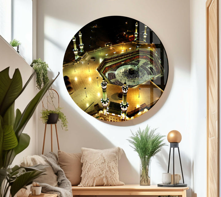 Mecca Kaaba Glass Wall Artwork