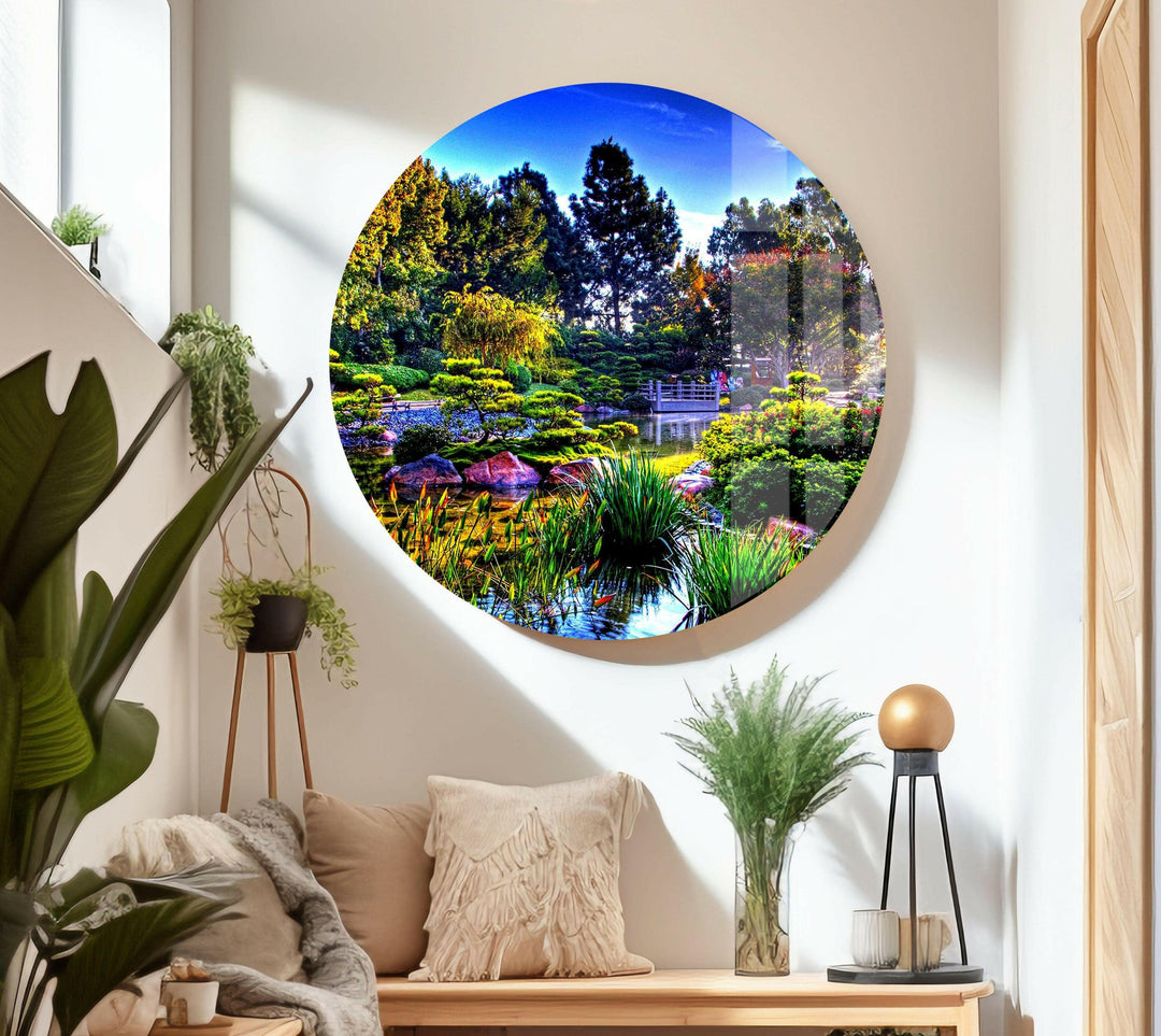 Nature Lake Landscape Glass Wall Art custom glass photo prints, large glass prints
