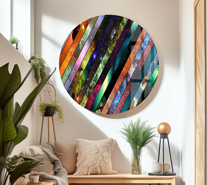 Stained Space Glass Wall Art photo print on glass, prints on glass wall art