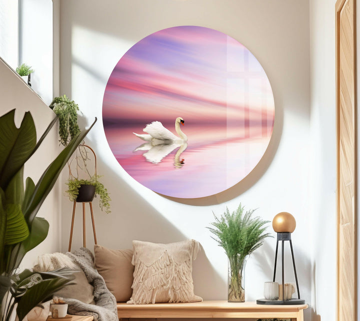 Swan Lake View Glass Wall Art glass photo prints, glass picture prints