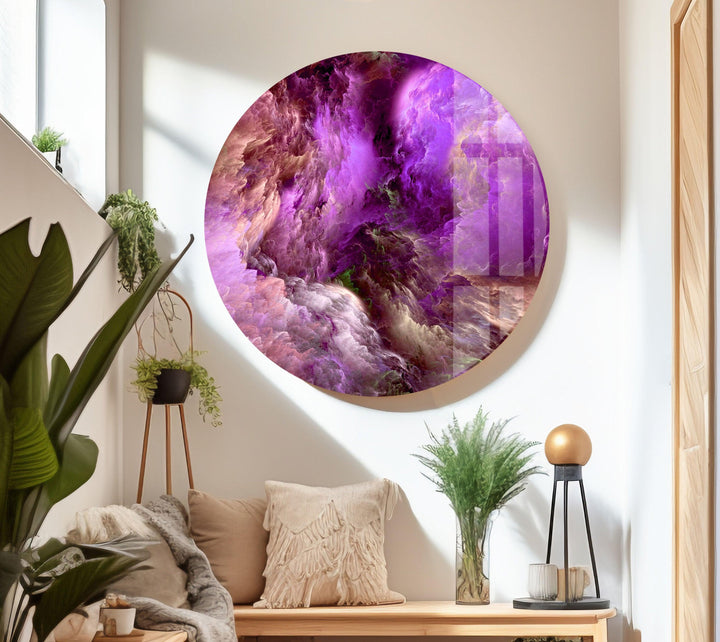 Purple Clouds Abstract Art & Glass Wall Decor