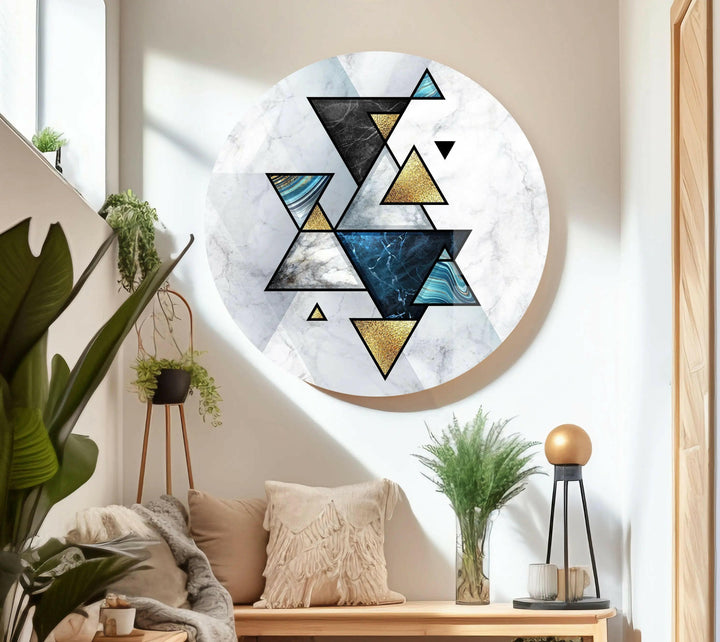 Geometric Abstract Marble Glass Wall Art photo print on glass, prints on glass wall art
