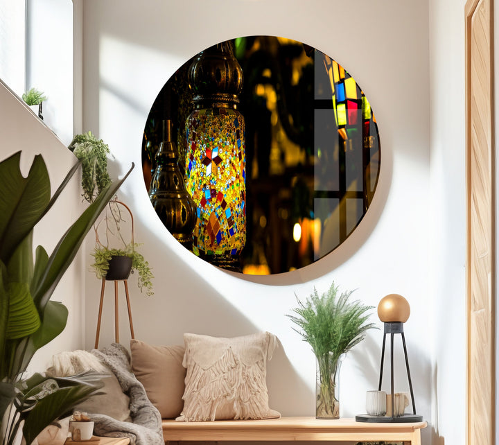 Natural And Vivid Stained Glass Wall Art print picture on glass, Tempered Glass Wall Art