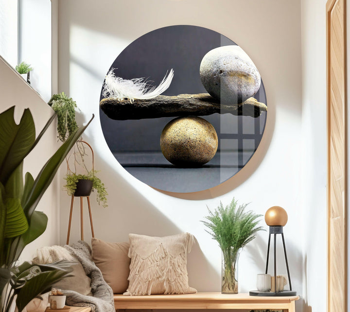 Zen Spa Stones Decor Glass Wall Pictures & Cool Art