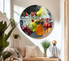 Kitchen Fruits Decor Tempered Glass Wall Art