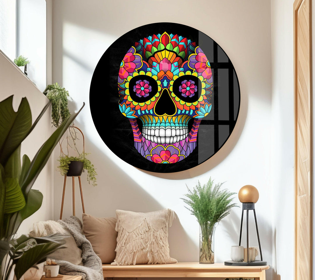 Skeleton Face Cool Wall Decor & Glass Print Art