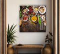 Spices Kitchen Tempered Glass Wall Art