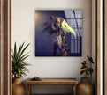 Abstract Cool Woman Tempered Glass Wall Art