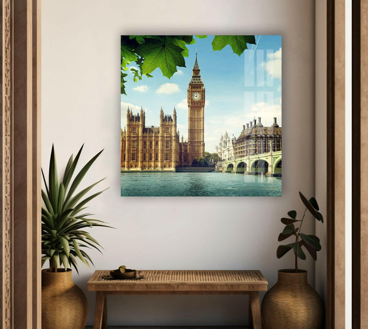 London Big Ben Glass Wall Art, picture on glass wall art, photos printed on glass