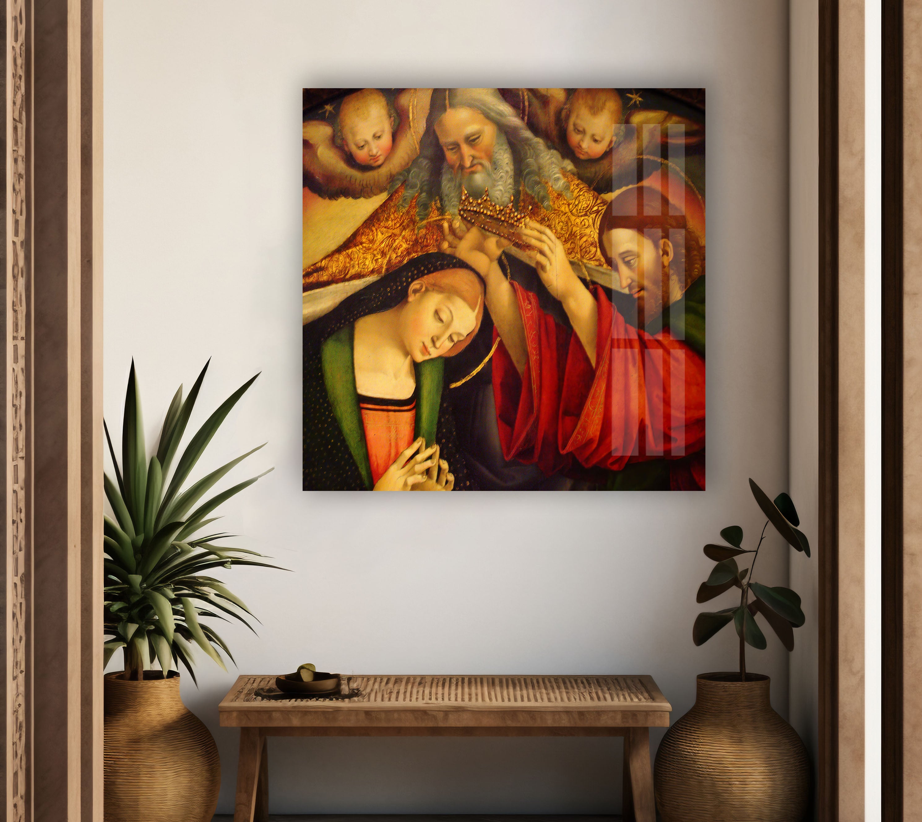 The Coronation of the Virgin Mary Luca Signorelli Tempered Glass Wall Art