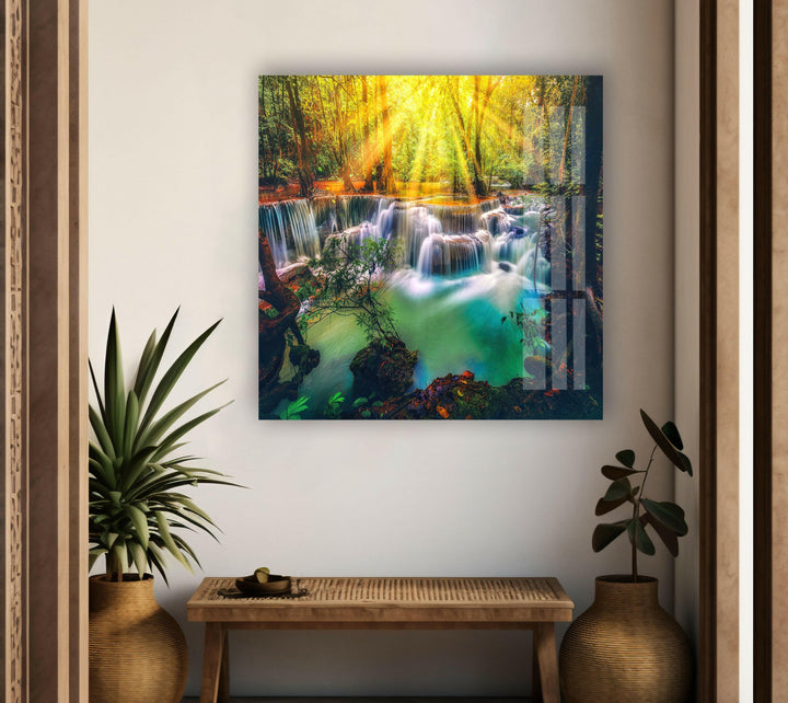Elegant nature paintings for sale showcasing lush greenery, majestic mountains, and peaceful rivers

