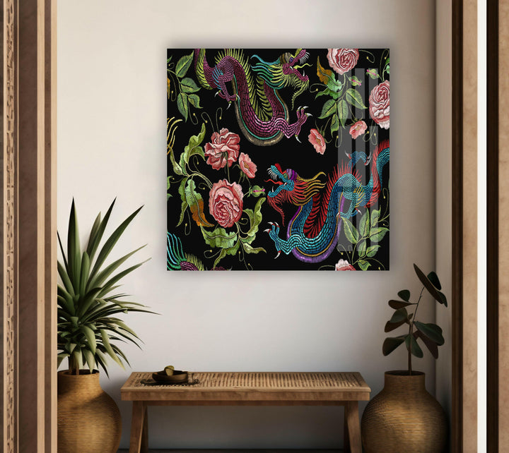 Japanese Dragon Tempered Glass Wall Art - MyPhotoStation